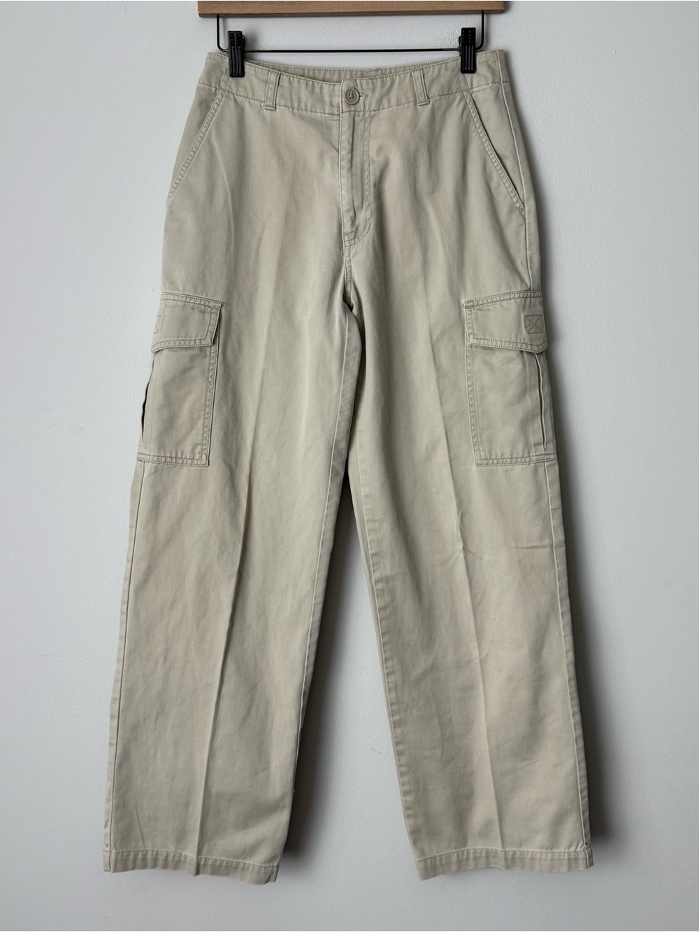 Old Navy Light Beige Wide Leg Cargo Pants